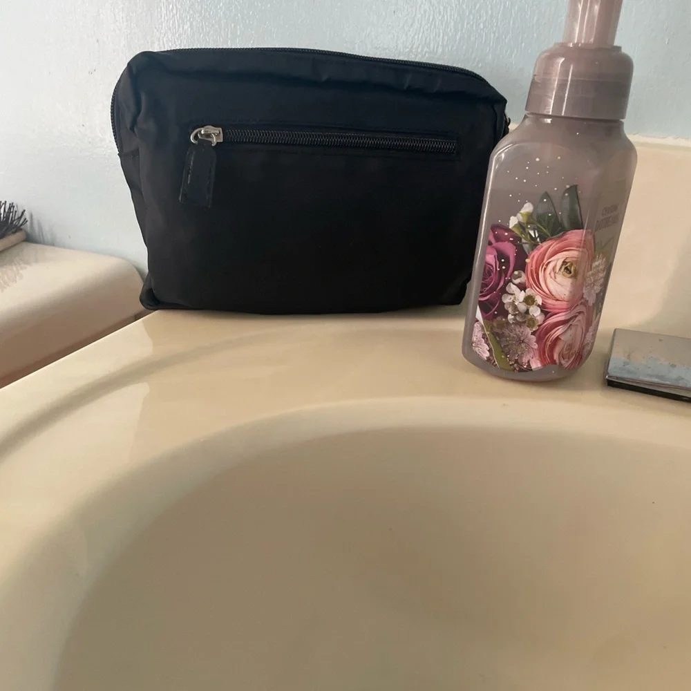 Prada Black Cosmetic Bag Nylon Structured Design - Picture 2 of 5